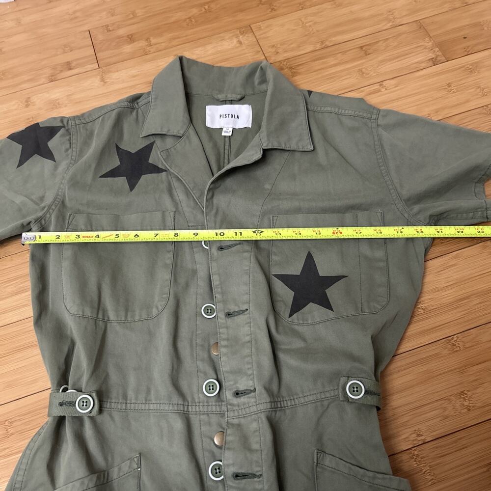 Pistola Grover in Royal Honor Star Print Relaxed Fit Field Suit Jumpsuit Sz M - Picture 4 of 6